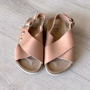 Zara Baby Nude/Blush Pink Sandals | EUC